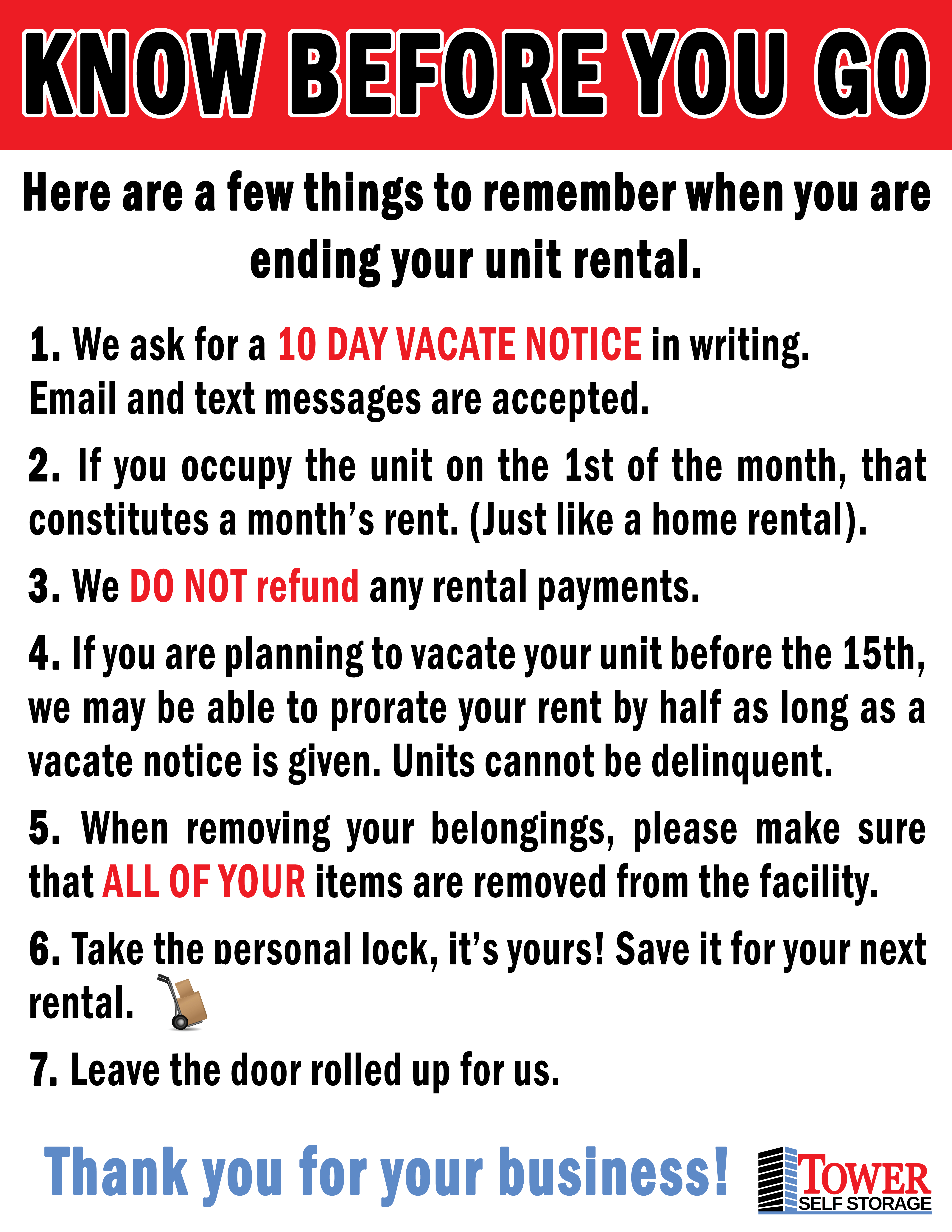 Tower Storage Move Out Poster